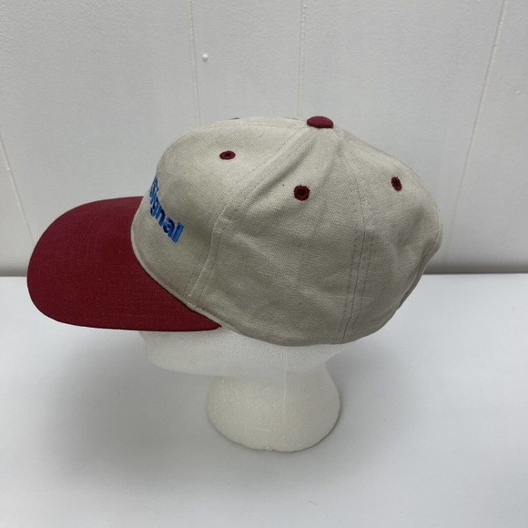 Allied Signal Hat Cap Headmaster Brown Red Adjustable Strapback Embroidered VTG - Picture 4 of 12
